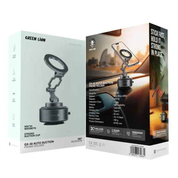 ⁦ستاند شفط Green Lion GX-30 Auto Suction Phone Holder⁩ - الصورة ⁦6⁩