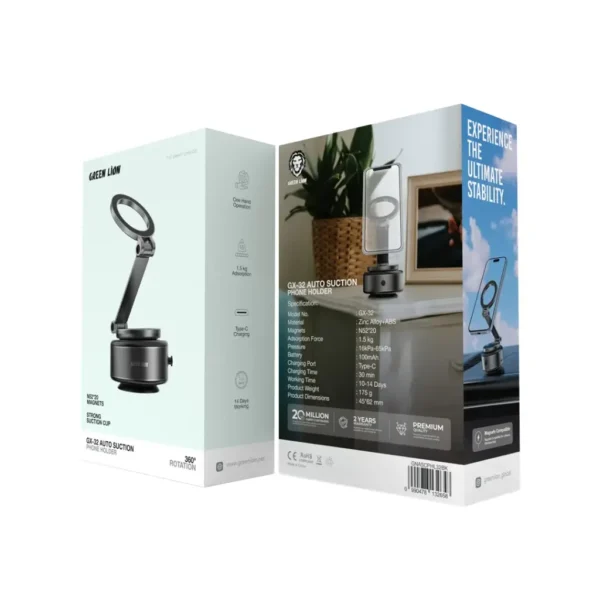 ⁦ستاند Green Lion GX-32 Auto Suction Phone Holder⁩ - الصورة ⁦6⁩