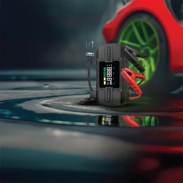 ⁦مشغل السيارات مع منفاح الايطارات Green Lion 12V Jump Starter 12000 mAh⁩ - الصورة ⁦2⁩