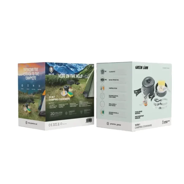 ⁦عدة الطبخ Green Lion 10 IN 1 Camping Cookware⁩ - الصورة ⁦2⁩