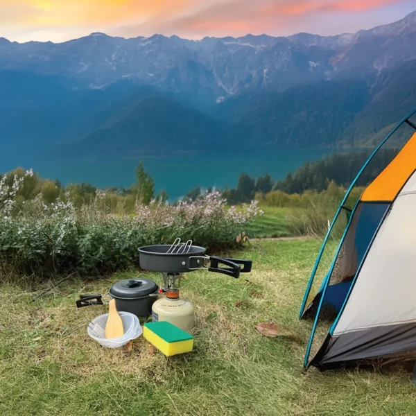⁦عدة الطبخ Green Lion 10 IN 1 Camping Cookware⁩ - الصورة ⁦3⁩