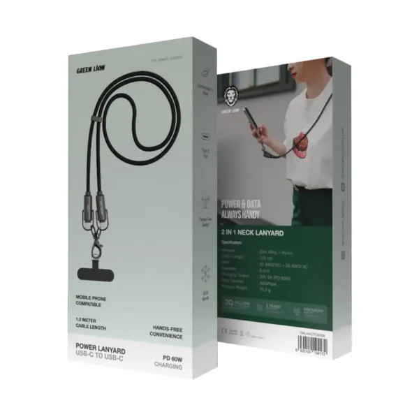 ⁦كيبل Green Lion Power Lanyard C to C 60W Cable⁩ - الصورة ⁦2⁩