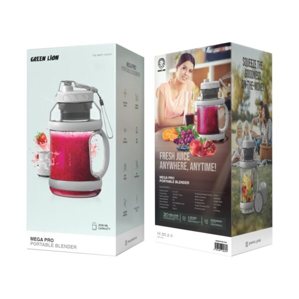 ⁦خلاط محمول Green Lion Mega Pro Portable Blender⁩ - الصورة ⁦2⁩