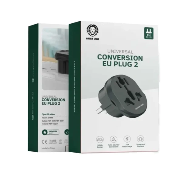 ⁦فيش Green Lion Universal Conversion EU Plug 2⁩ - الصورة ⁦2⁩