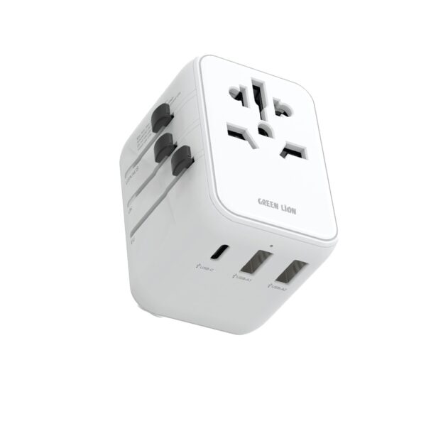 ⁦فيش سفري عالمي Green Lion 12W Universal Travel Adapter⁩ - الصورة ⁦3⁩