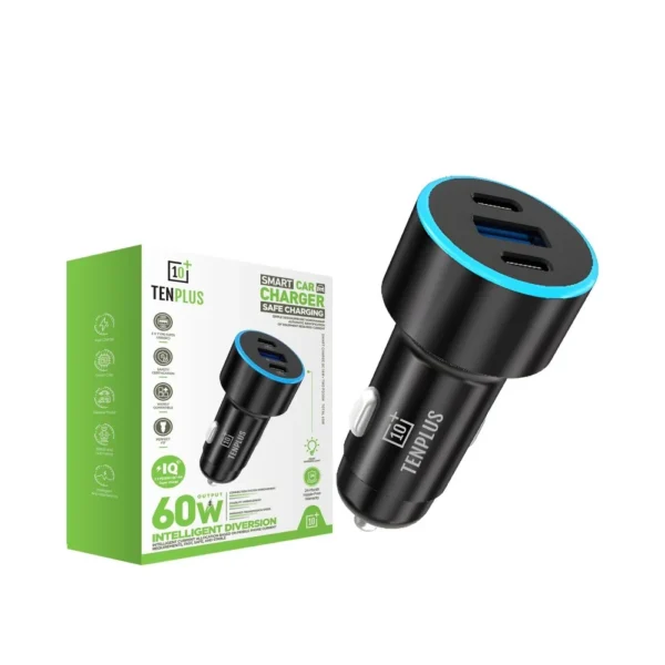شاحن سيارة بقوة 60W من TEN PLUS