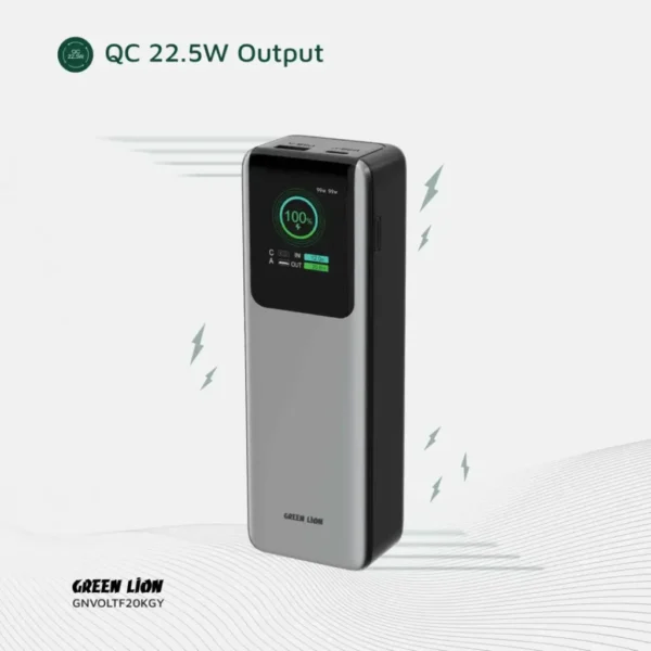 ⁦باور بانك Green Lion Voltura 20000mAh Power Bank PD100W⁩ - الصورة ⁦3⁩