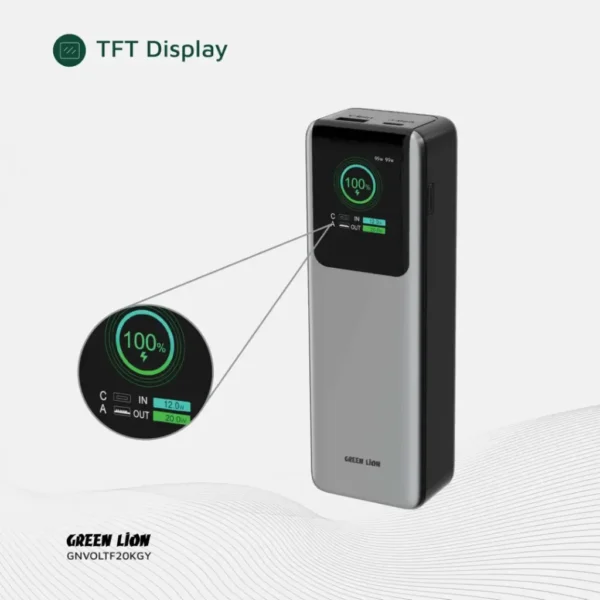 ⁦باور بانك Green Lion Voltura 20000mAh Power Bank PD100W⁩ - الصورة ⁦4⁩