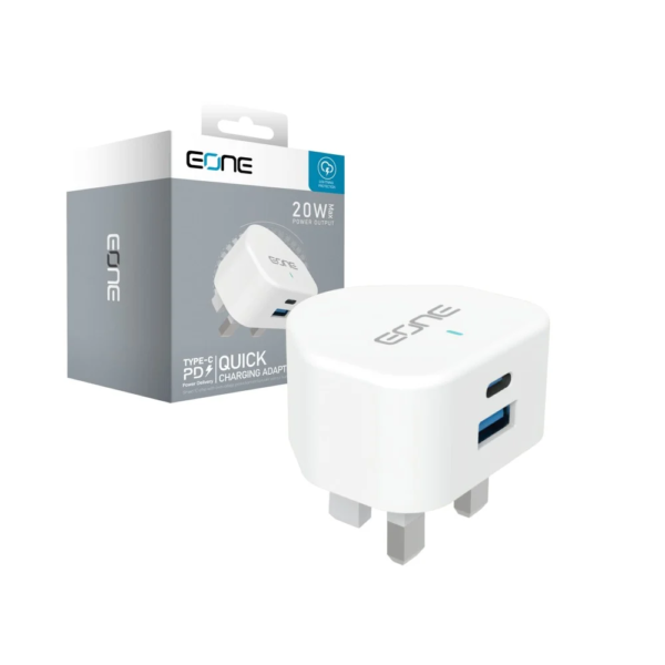 شاحن جداري بقوة 20W من EONE بمنفذين للشحن