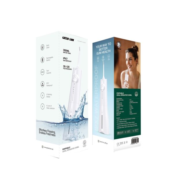⁦الخيط المائي  Green Lion Portable Oral Irrigator 300ML⁩ - الصورة ⁦3⁩