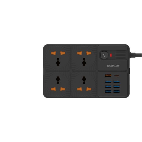 محول Green Lion UK Power Socket 7 USB-A Port & 1 PD Port