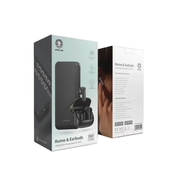 ⁦عرض مميز باور بانك مع سماعة  Green Lion Rome Powerbank & TWS Earbuds⁩ - الصورة ⁦2⁩
