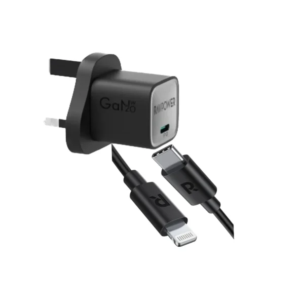 باكج Ravpower 2 in 1 Combo PD Poineer 20W Wall Charger+ C to Lightning Cable